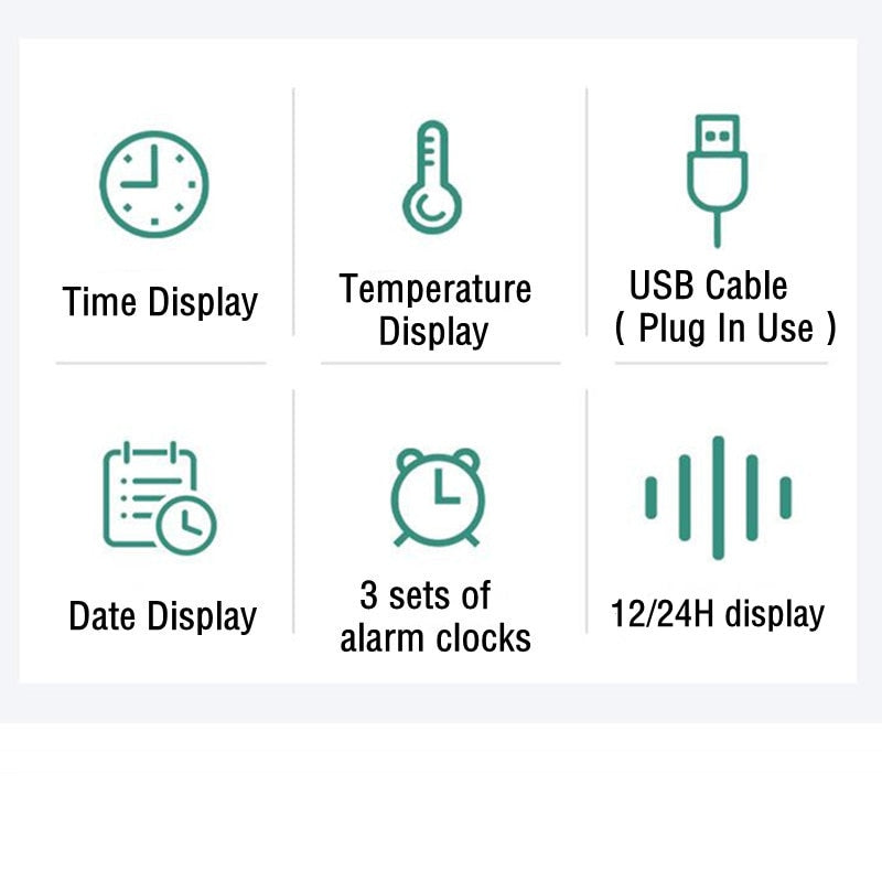 Relógio Despertador com sensor de temperatura